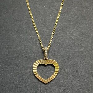 Gold Vermeil Heart Pendant Necklace